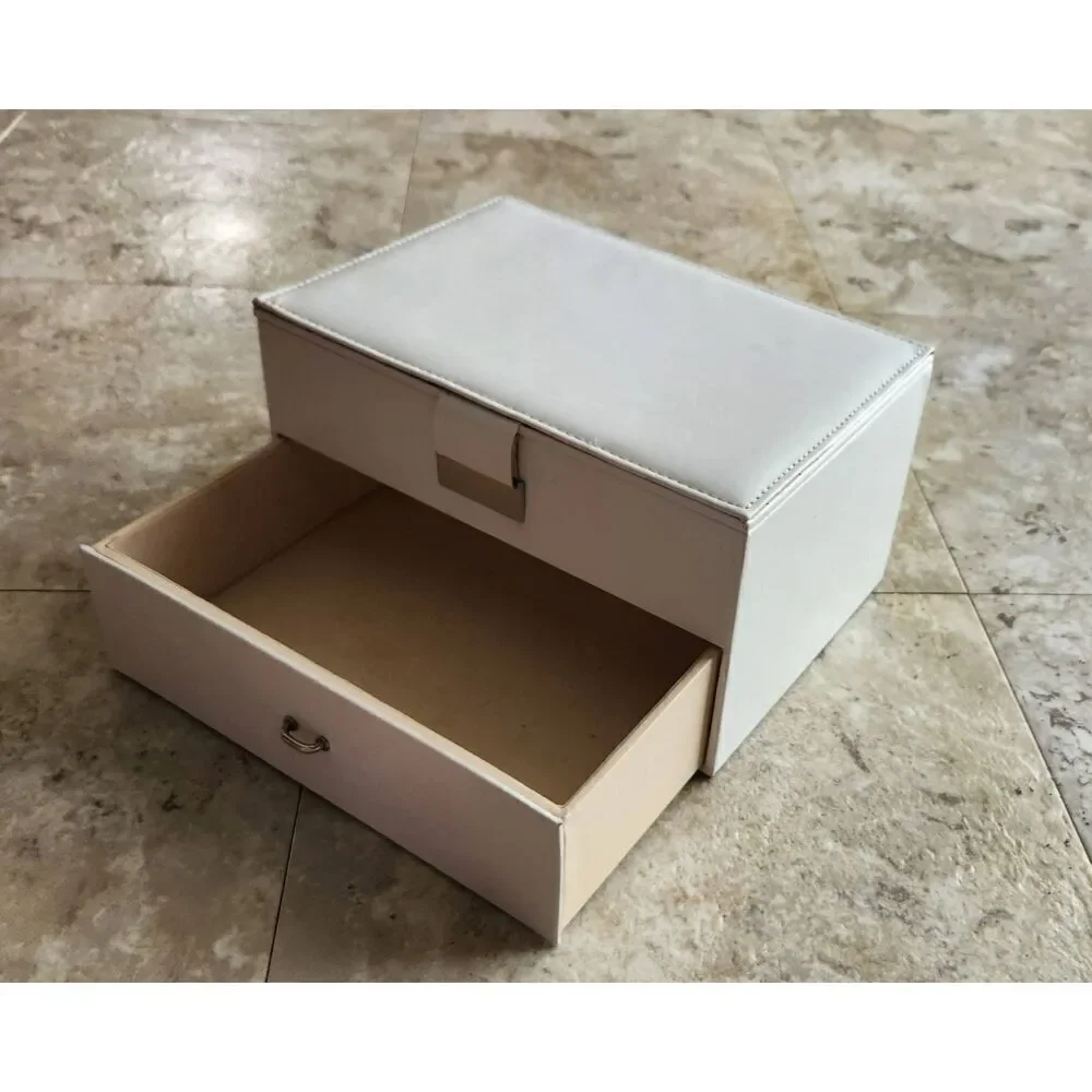 N4 Girls jewelry box to decorate 10X6x6 Drawer Mirror and Several Compartments